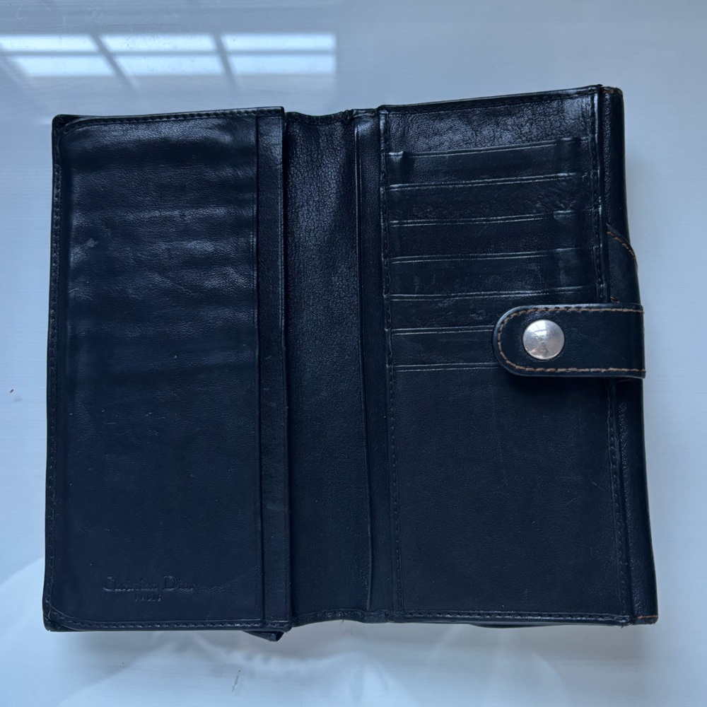 AUTHENTIC Vintage Dior Black Leather wallet/ clutch - Picture 4 of 8